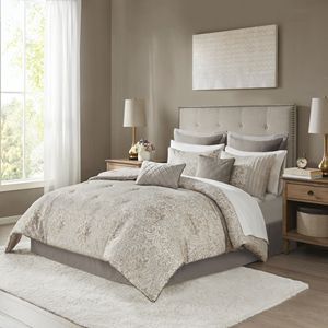 12-Piece Jacquard <b>Comforter</b> Set with <b>Bed</b> Sheets Premium Bedding for Ultimate Comfort - Product Image 1