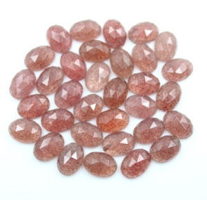 Natural <b>Strawberry</b> Quartz Faceted Gemstone Cabochon AAA Gemstone Jewelry Making, <b>Top</b> Quality <b>Strawberry</b> Oval Shape Stones - Product Image 4