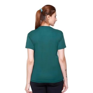 Premium <b>Women</b> Color Blocked Quick Dry UPF50 Anti-Bacterial Breathable Polyester/Nylon 140g Athletic Short Sleeve <b>Rash</b> <b>Guard</b> - Product Image 4