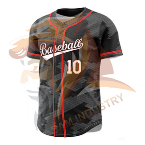 Nueva Llegada de Ropa Deportiva, Jersey de Béisbol Personalizado Hecho con Material 100% Poliéster, Jersey de Béisbol con Impresión por Sublimación en Toda la Superficie - Product Image 4