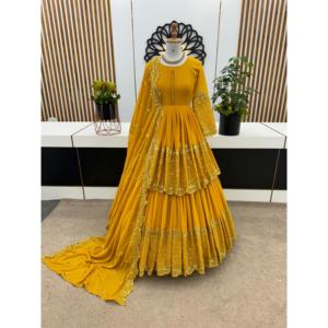 Trendy Women's <b>Party</b> Wear Set with Embroidery Sequence Work <b>Top</b> Bottom Dupatta - Product Image 3