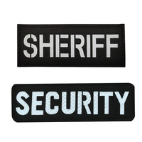 Patch en tissu brodé réfléchissant personnalisé pour veste de club moto, patch logo réfléchissant