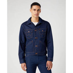 Solid Color Latest Design Men <b>Denim</b> <b>Jacket</b> Stand Custom Relaxed Fit Breathable Eco-Friendly High Street Fashion Reasonable Price - Product Image 1