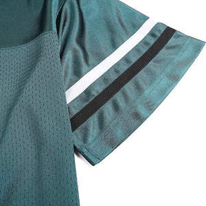 Camiseta de Rugby Verde Oscuro para Hombre, Manga Corta, Cuello Redondo, Absorbe la Humedad, 100% Poliéster, Tejido de Malla, Corte Regular, para Todas las Temporadas - Product Image 6