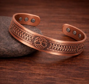 Pulsera y Anillo Magnéticos de Cobre con Acabado Espejo Hechos a Mano, Joyería Metálica Moderna con Diseño Exquisito - Product Image 5