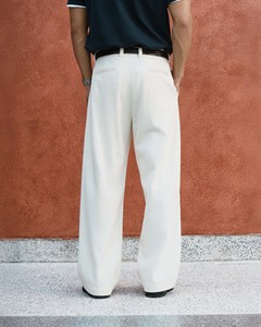 Routine <b>Men's</b> Modern Straight Leg Casual Khaki Pants Cotton Zipper Fly Mid Waist <b>Trousers</b> for Office Daily 10S26PCA003 - Product Image 6