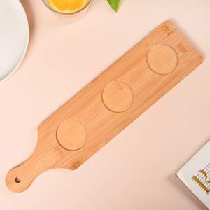 Cuencos de Madera Maciza para Aperitivos con Bandeja de Bambú, Bandeja para Servir Hecha a Mano, Elegante y Decorativa, Precio Reducido para Clientes al por Mayor - Product Image 2