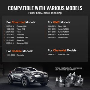 Espaciadores de Rueda Forjados de 6 Hoyos 1.5'' 6x5'' Hubcentric M14 X1.5 con Pernos de 78.1mm para Vehículos 1995-2020 - Product Image 4