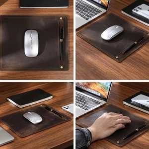 Premium Real Leather Mouse Pad Waterproof <b>Desk</b> Mat Full Grain Cowhide Leather Mousepad for Computer Surface LMP-0020 - Product Image 4