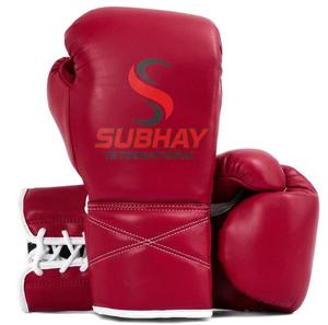 New 2026 Leather Boxing Gloves Lace-Up Breathable Training Gear for Adults - Product Image 1