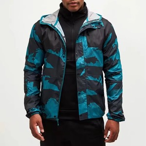 Chaqueta cortavientos de lona estilo High Street personalizada para hombre, cuello alto, cierre de cremallera, impermeable, transpirable, chaqueta de alta calidad - Product Image 6