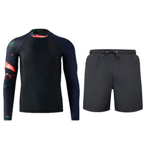 Maillot de bain anti-UV à manches longues pour homme, imprimé par sublimation, séchage rapide, motif floral, logo frontal, pour adulte - Product Image 5
