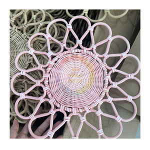 New Arrival Stylish Rattan Charger <b>Plates</b> Eco Friendly Natural Fiber Rattan Placemat Set for Home Hotel Restaurant Made Vietnam - Product Image 1