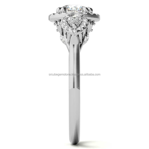 Meilleure vente 925 Sterling Silver Solitaire Ring Moissanite Diamond Beautiful Cut Bezel Setting for Wedding Engagement Birthday - Product Image 5