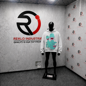 Sudadera con Capucha Oversize de Algodón Grueso Gris Claro con Estampado Gráfico de Alienígena de Dibujos Animados, Estilo Casual para Otoño, Sudadera de Forro Polar Informal - Product Image 3