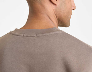 Wholesale Men's Crew <b>Neck</b> Sweatshirt Regular Fit Front Logo Print Casual Autumn Wear 100% Cotton Knitted Pullover - Product Image 3