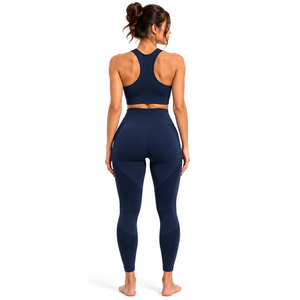 2026 Latest Women's Workout Activewear Set Premium Seamless Sports Bra High Rise Leggings OEM Clothing Manufacturer Wholesale - Product Image 2