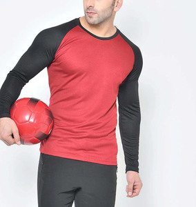T-shirt extensible grande taille pour homme avec logo personnalisé, couleur unie, manches longues, style décontracté, teint en pièce, design vierge, collection automne - Product Image 6