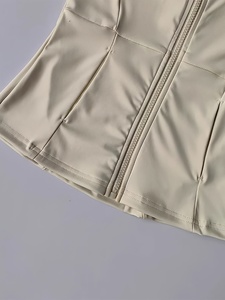 Wholesale Women Activewear Yoga Jackets Nylon Soft Ribbed <b>Tops</b> Seamless Slim Fit <b>Zip</b> <b>up</b> Long Sleeve Fitness Jacket - Product Image 4