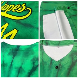 Maillot de baseball personnalisé pour équipe, uniforme par sublimation, col en V, 100 % polyester, logo personnalisé, nom et numéro, séchage rapide, respirant, unisexe - Product Image 5