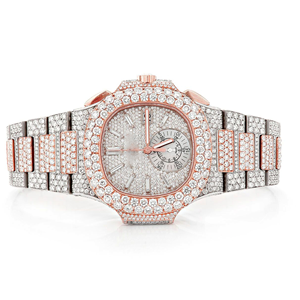 Diamante probador aprobado Moissanite reloj | VVS lujo helado esqueleto al por mayor - Product Image 1