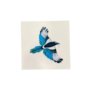 การ์ดควิลลิ่งรูปนกสีน้ำเงินกำลังบิน การ์ดควิลลิ่งรูปนกบินที่ทำด้วยมือ พร้อมซองจดหมาย การ์ดอวยพรทำมือสำหรับงานศิลปะ - Product Image 2