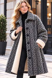 Pull en cachemire et laine pour femme, chaud et élégant, avec fourrure intérieure - Product Image 3