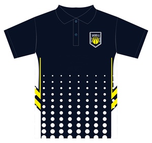Camiseta de Baloncesto para Hombre, Manga Corta, Diseño de Puntos Azules Oscuros, Tejido de Poliéster Transpirable - Product Image 2