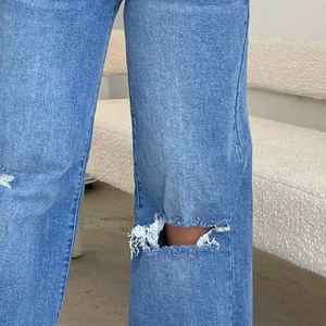 Pantalones Vaqueros de Cintura Alta para Mujer, Logotipo Personalizado, Venta al por Mayor, Pantalones de Mezclilla OEM, Jeans de Cintura Alta Personalizados para Mujer, Pantalones de Mezclilla de Pierna Recta - Product Image 6