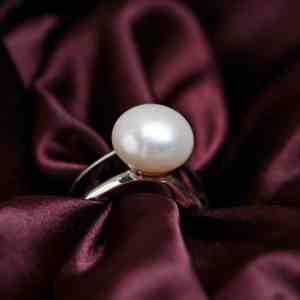 Anillo de Lujo de Plata de Ley con Perla de Agua Dulce para Mujer, Regalo de Boda y Aniversario, Joyería para Fiesta con Baño de Oro - Product Image 4