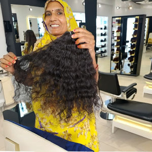 Cheveux vierges crus à cuticule alignée vente en gros bouclés cambodgiens naturels crus bon marché vendeur d'extensions de faisceaux de cheveux doublement étirés à la machine - Product Image 4