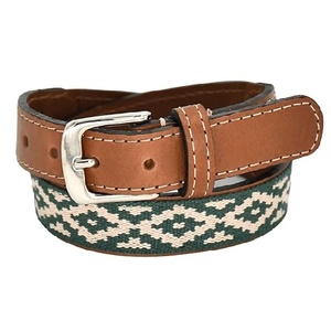 Cinturón Trenzado de Cuero Genuino, Cinturones Indios de Cuero Duradero de Primera Calidad, Personalización de Marca Disponible en Fábrica Directa - Product Image 1