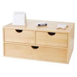 Organisateur de bureau minimaliste en bois de manguier naturel couleur miel - Vente en gros - Product Image 3