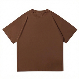 Camiseta de Algodón de Lujo de Nuevo Diseño, Corte Holgado Unisex, Personalizada, Estilo Urbano, Hombros Caídos, para Hombre, de Gran Gramaje - Product Image 4