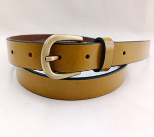Ceinture pour homme de style western, tendance 2026, personnalisée, de marque exclusive, en cuir vintage, faite à la main, pliable, design formel, durable, avec boucle à ardillon - Product Image 1