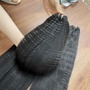Prix de gros pour les mèches de cheveux bouclés crépus 100% naturels vietnamiens sans fibres synthétiques - Product Image 2