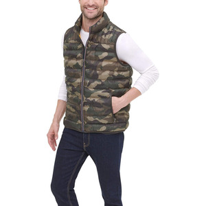 <b>Men's</b> <b>White</b> Quilted Puffer <b>Vest</b> Sleeveless Zip Front Windproof Casual Outerwear Stand Collar Autumn Wear - Product Image 4