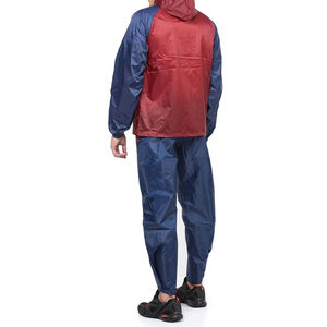 Durable Waterproof Rain Suit <b>Men</b> 2 Piece Hooded <b>Raincoat</b> Jacket and Pants Set Outdoor Heavy Duty Rainwear Work Gear - Product Image 4
