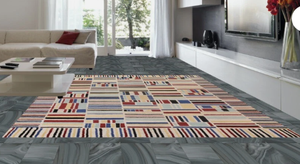 Alfombra Afgana Oushak Personalizable, Multicolor, Tejida en Algodón, Resistente a las Manchas, Acolchada, Moderna, Hecha a Mano, para Oración o Picnic - Product Image 5