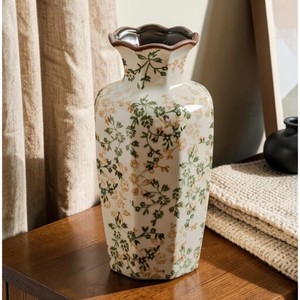 High Standard Quality 8-16 Inches Exquisite Durable <b>Ceramic</b> <b>Vase</b> With Floral Pattern Tabletop Decor Shabby Chic Style - Product Image 6