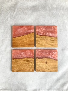 Juego de Posavasos Clásicos de Resina y Madera Ligera con Color Personalizado, Diseño Artístico Antideslizante Hecho a Mano y Ecológico para Cafeterías - Product Image 6