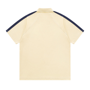 เสื้อโปโลชายแบบใหม่ สีดำ แต่งขอบแดงสไตล์อ็อกซ์ฟอร์ด  รับสกรีนโลโก้  น้ำหนักผ้า 200 GSM - Product Image 2