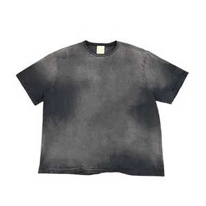 T-shirts décontractés sans manches à col rond surdimensionnés pour hommes personnalisés, 100% coton, logo sur le devant, séchage rapide, tissu 320g - Product Image 5