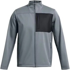 Mens Softshell Jacket Lightweight Windproof Outdoor <b>Coat</b> with Zipper Pockets Custom Logo Available - Product Image 1