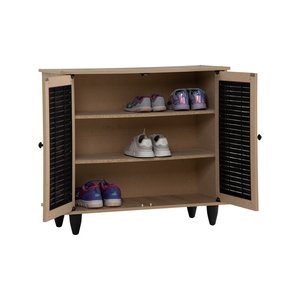 High Quality Compact Wooden Cabinet Double <b>Door</b> Low Level Storage for Apartment Rental Property and Hallway Walkway <b>Stand</b> - Product Image 2