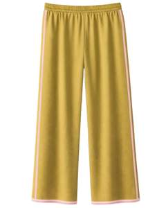 Pantalones Deportivos Casuales de Pierna Ancha para Mujer, Personalizados, de Polialgodón, con Cintura Elástica y Cordón Ajustable, con Rayas Laterales en Contraste - Product Image 5