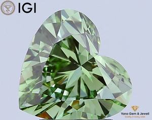 Diamant de laboratoire CVD en forme de cœur avec certificat IGI, 2,00 carats, couleur vert vif fantaisie, clarté VS1, pour fiançailles spéciales - Product Image 1