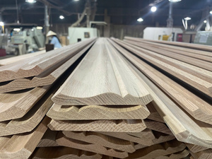 Moldura de Madera Maciza EFS de 3/4" X 7/16", Rodapié Decorativo Tradicional con Superficie Cruda, Modelo M-121 para Decoración de Edificios - Product Image 4