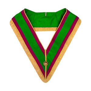 Collar Masónico Rojo con Ribete Morado, Collar Masónico de Terciopelo Azul con Soporte para Joyas - Product Image 2