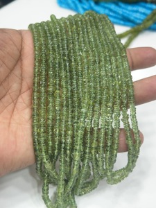 Cuentas de Piedras Preciosas de Alta Calidad para la Elaboración de Joyería, 17 Pulgadas, Apatita Verde Natural, Forma de Neumático Heishi Lisa, Tamaño 6-7 mm - Product Image 3